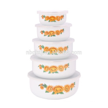 5PCs high quanlity cremic planus ice bowl &PE lid